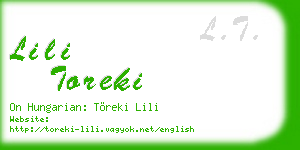 lili toreki business card